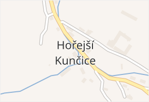 Hořejší Kunčice v obci Jakartovice - mapa části obce