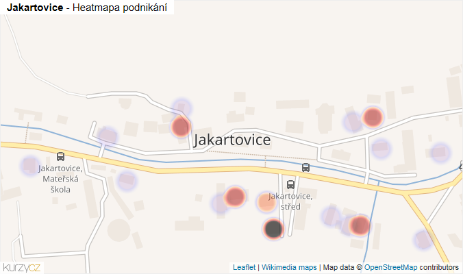 Mapa Jakartovice - Firmy v části obce.