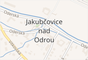 Jakubčovice nad Odrou v obci Jakubčovice nad Odrou - mapa části obce