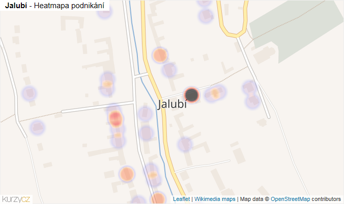Mapa Jalubí - Firmy v části obce.