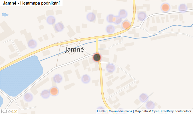 Mapa Jamné - Firmy v části obce.