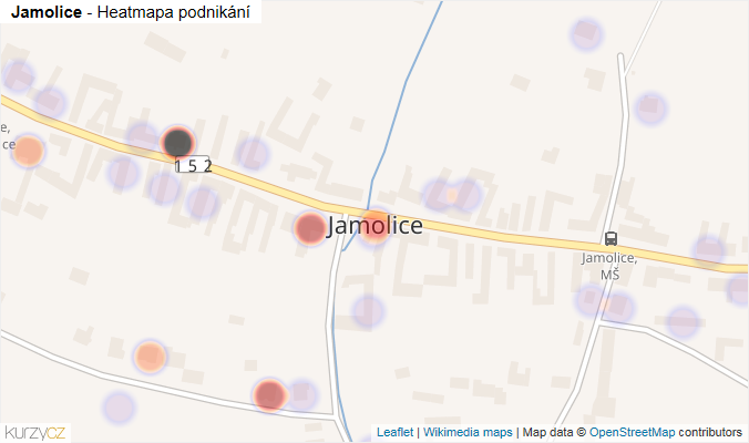 Mapa Jamolice - Firmy v části obce.
