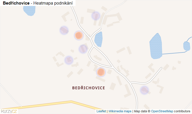 Mapa Bedřichovice - Firmy v části obce.