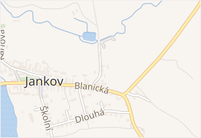 Blanická v obci Jankov - mapa ulice