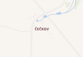 Čečkov v obci Jankov - mapa části obce