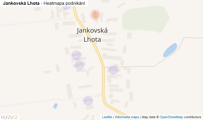 Mapa Jankovská Lhota - Firmy v části obce.