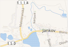 Karlova v obci Jankov - mapa ulice