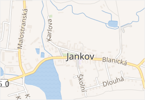Na náměstí v obci Jankov - mapa ulice