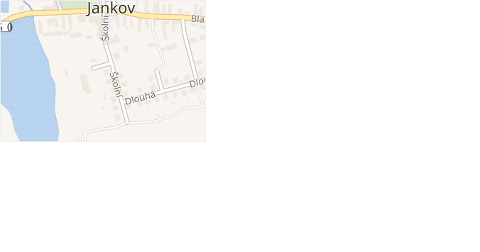 Školní v obci Jankov - mapa ulice