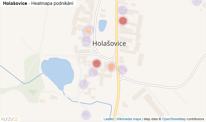 Mapa Holašovice - Firmy v části obce.