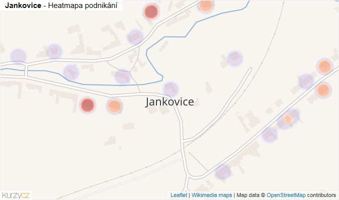Mapa Jankovice - Firmy v části obce.