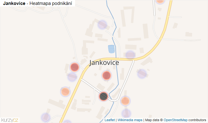 Mapa Jankovice - Firmy v části obce.