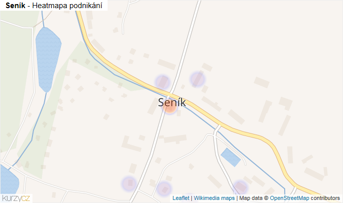 Mapa Seník - Firmy v části obce.