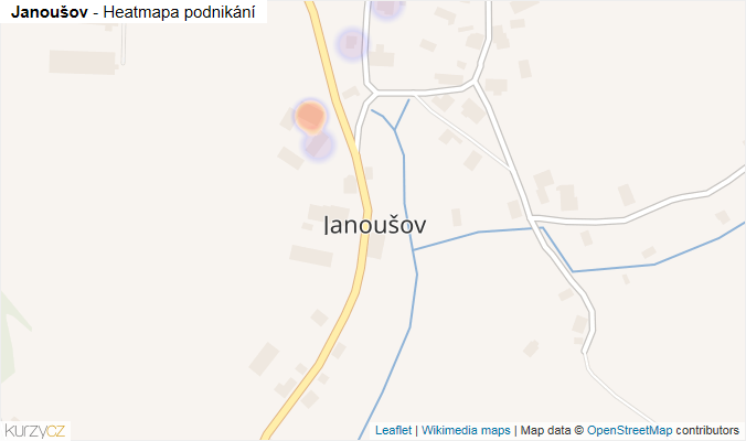 Mapa Janoušov - Firmy v části obce.