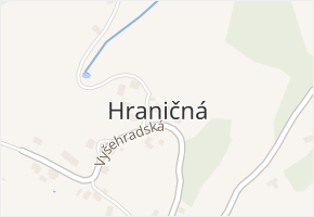 Hraničná v obci Janov nad Nisou - mapa části obce