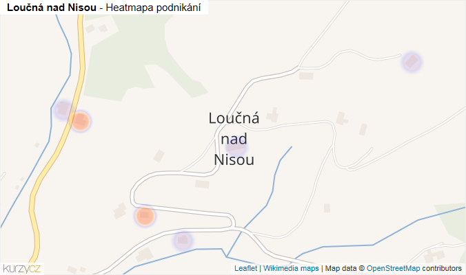 Mapa Loučná nad Nisou - Firmy v části obce.