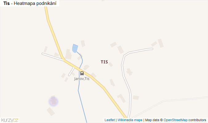 Mapa Tis - Firmy v části obce.