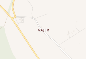 Gajer v obci Janov - mapa části obce