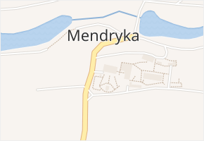 Mendryka v obci Janov - mapa části obce