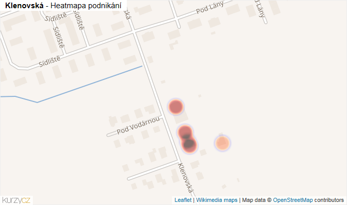 Mapa Klenovská - Firmy v ulici.