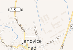 Nová v obci Janovice nad Úhlavou - mapa ulice