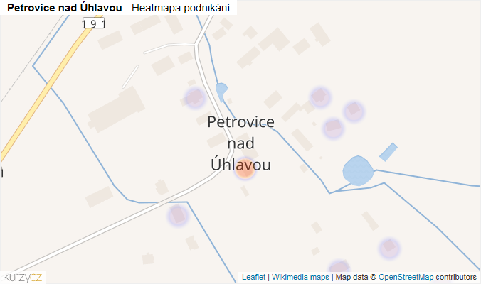 Mapa Petrovice nad Úhlavou - Firmy v části obce.