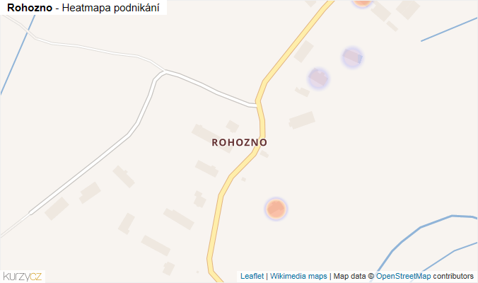 Mapa Rohozno - Firmy v části obce.