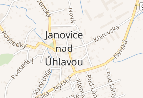 V Bráně v obci Janovice nad Úhlavou - mapa ulice