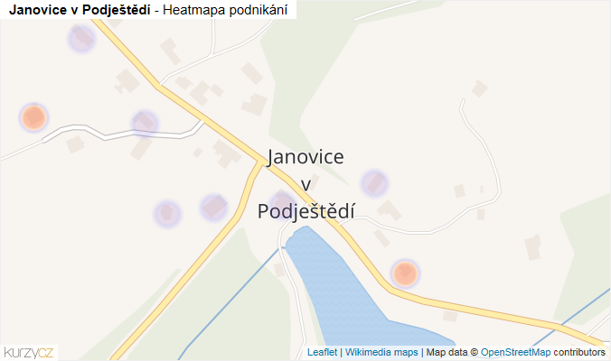 Mapa Janovice v Podještědí - Firmy v části obce.