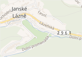 Dolní promenáda v obci Janské Lázně - mapa ulice