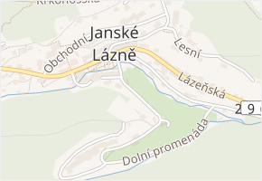 Horní promenáda v obci Janské Lázně - mapa ulice