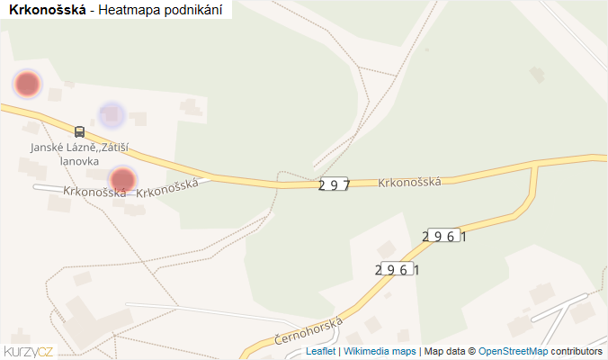 Mapa Krkonošská - Firmy v ulici.