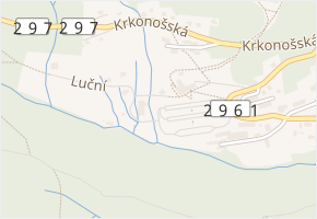 Luční v obci Janské Lázně - mapa ulice