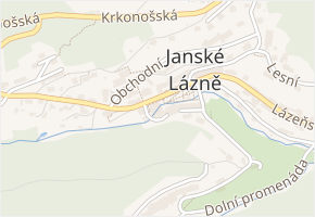 náměstí Svobody v obci Janské Lázně - mapa ulice