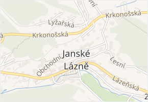 Obchodní v obci Janské Lázně - mapa ulice