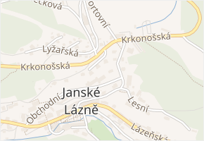 Rekreační v obci Janské Lázně - mapa ulice