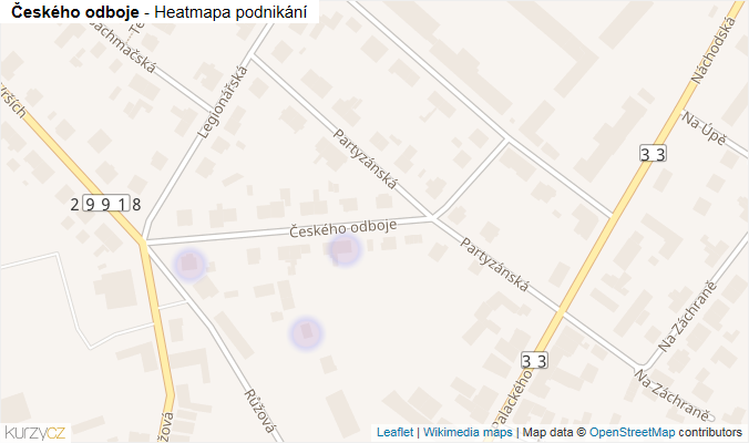 Mapa Českého odboje - Firmy v ulici.