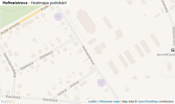 Mapa Hofmeistrova - Firmy v ulici.