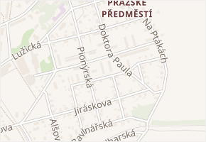 Hrubínova v obci Jaroměř - mapa ulice