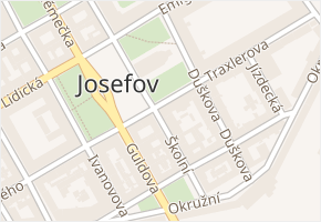Husova v obci Jaroměř - mapa ulice