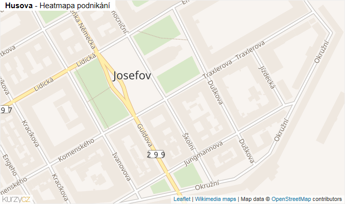 Mapa Husova - Firmy v ulici.