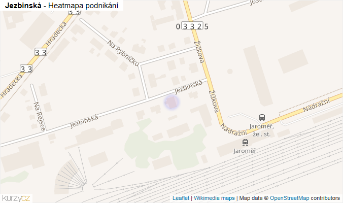Mapa Jezbinská - Firmy v ulici.