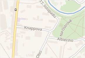 Knappova v obci Jaroměř - mapa ulice