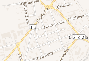 Maďarská v obci Jaroměř - mapa ulice