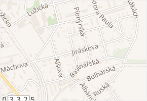 Mánesova v obci Jaroměř - mapa ulice
