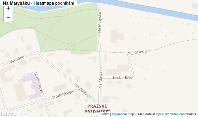 Mapa Na Matysáku - Firmy v ulici.