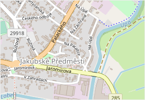 Na Pácaltce v obci Jaroměř - mapa ulice