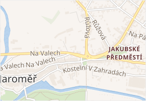Na Valech v obci Jaroměř - mapa ulice