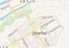 náměstí Boženy Němcové v obci Jaroměř - mapa ulice