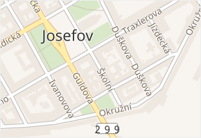 Školní v obci Jaroměř - mapa ulice